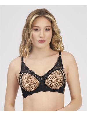 Red Womans Moonlıght 2209 Balenli Desteksiz Leopar Sütyen