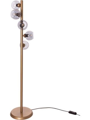 Normadia Şık 5’li Eskitme Füme Camlı Lambader Seti