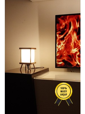 Normadia Aç-Kapa Anahtarlı Ahşap Gece Lambası, Şık ve Kullanışlı Tasarım