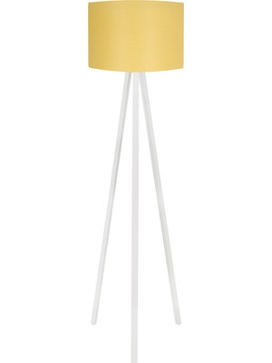 Normadia Yuvarlak Kumaş Tripod Lambader, Şık ve Modern Tasarım