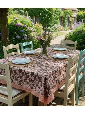 Yarımada Kadın Kooperatifi Raşel Kumaş Dijital Baskılı Masa Örtüsü - (200X160 Cm)