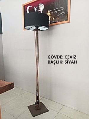 Normadia Şık ve Doğal Ahşap Tasarımlı Şık Lambader, Evinizin Havasını Değiştirir