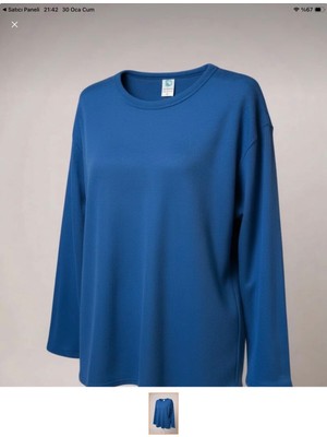 Kadın %85 Pamuk Fitilli Bluz