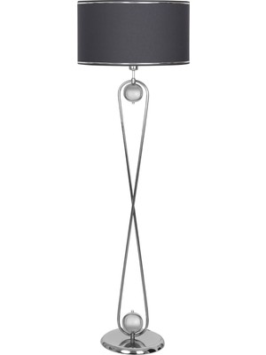 Normadia Modern Krom Metal Lambader, Oturma ve Çalışma Odası Için Şık Aydınlatma