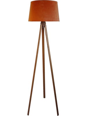 Normadia Modern 3 Ayaklı Lambader, Kiremit ve Açık Ceviz Renk Seçenekleri