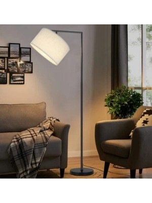 Normadia Krem Kumaş Köşe Lambası, Modern ve Rustik Tarz, Ev ve Mekan Şıklığı