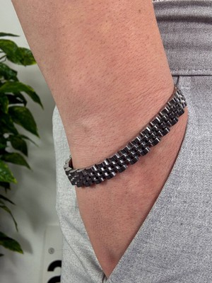 Arvens Silver Erkek Paslanmaz Çelik Bileklik Kararmaz Renk Atmaz Kliplsi Bileklik Kombinlenebilir