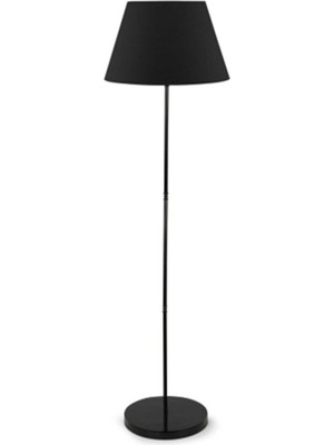 Normadia Şık Siyah Metal Ayaklı Konik Lambader, Modern ve Zarif Aydınlatma