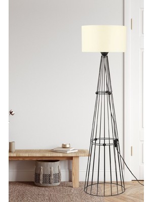 Normadia Şık Siyah Krem Lambader, Evinize Modern Dekorasyon Hediye