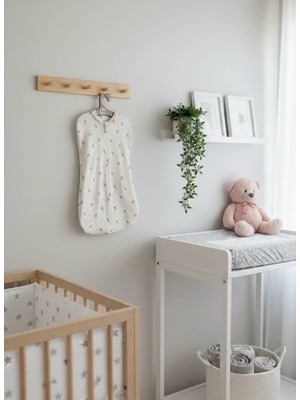 İloya Naturel %100 Organik Pamuk Bebek Kundak Uyku Tulumu | Yenidoğan 0-3 Ay