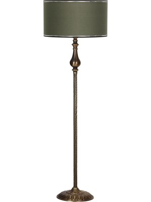 Normadia Antony Eskitme Burgulu Metal Lambader Haki, Şık ve Zarif Aydınlatma Seçeneği