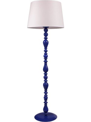 Normadia Modern Otto Parlement Mavisi Ayak Beyaz Şapkalı Lambader