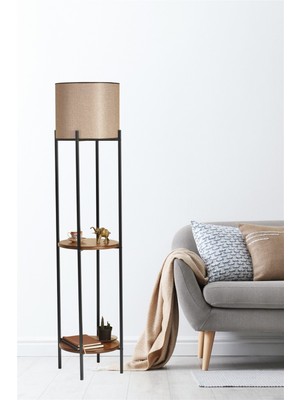 Normadia Şık Siyah Hasır Lambader, Modern ve Estetik Aydınlatma Parçası