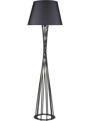 Normadia Retro Siyah Metal Köşe Lambası, 45 cm Çap ile Şık ve Modern Aydınlatma