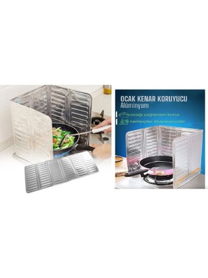 EkoAlışverişDünyam Ocak Kenar Koruyucu Alüminyum Levha - Ev Kamp Karavan Ocak Koruyucu