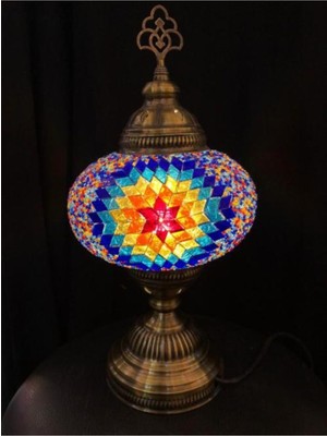 Normadia Şık ve Modern Mozaik Tasarımlı Masaüstü Lambader