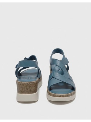 Ender Iç Dış %100 Hakiki Deri Dolgu Taban Kadın Sandalet