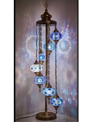 Normadia Şık Mozaik 7'li Lambader Seti, Modern ve Işık Dolu Dekorasyon