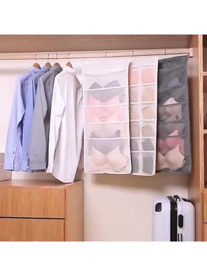 EkoAlışverişDünyam Dolap Içi Asılabilir Iç Çamaşırı Dolap Düzenleyici - 15 Gözlü