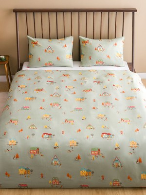 Lc Waikiki Yeni Sezon Baskılı Çift Kişilik Nevresim Seti