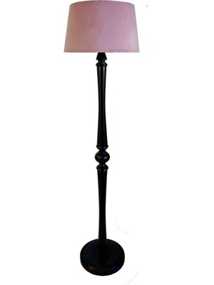 Normadia Şık Masif Lambader, Pudra ve Siyah Ayak Detaylarıyla Modern Dekorasyon