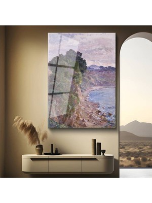Limitless Design Claude Monet Sakin Sahil Deniz Manzarası Cam Tablo Dijital Baskı Duvar Tablosu Dekor Tablo