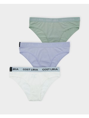 GOST LİRİA Cheerfull  Kadın Slip  3 Lü Paket - Çok Renkli