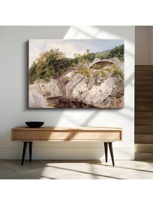 Limitless Design John Constable Taş Köprü Kayalık Manzara Kanvas Tablo Sanat Tablosu Klasik Ressam Tablosu