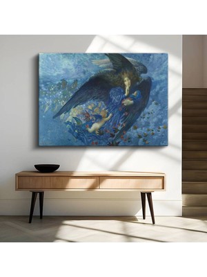 Limitless Design Edward Burne-Jones Gece Meleği Sanat Figürü Kanvas Tablo Sanat Tablosu Klasik Ressam Tablosu