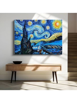 Limitless Design Vincent Van Gogh Yıldızlı Gece Ünlü Sanat Eseri Kanvas Tablo Sanat Tablosu Klasik Ressam Tablosu