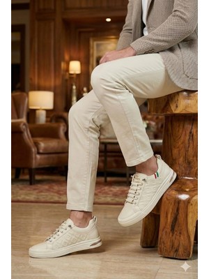 Fort 2026 Noka Vale Baskı Detaylı Lastik Bağcıklı Erkek Ayakkabı