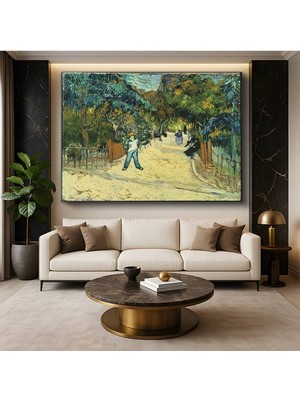 Limitless Design Vincent Van Gogh Park Yolu Doğa Manzarası Kanvas Tablo Sanat Tablosu Klasik Ressam Tablosu