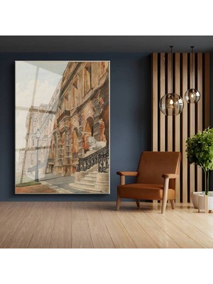 Limitless Design Richard Parkes Bonington Tarihi Saray Mimari Cephesi Cam Tablo Dijital Baskı Duvar Tablosu