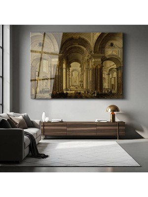 Limitless Design Giovanni Paolo Panini Katedral Iç Mekan Mimari Cam Tablo Dijital Baskı Duvar Tablosu