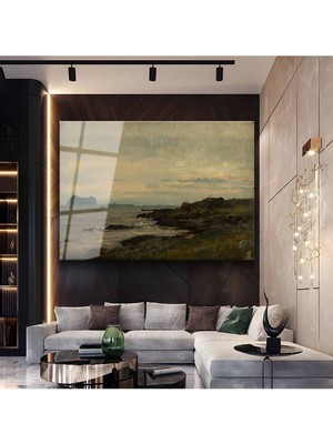 Limitless Design William Mctaggart Iskoç Sahili Deniz Manzarası Cam Tablo Dijital Baskı Duvar Tablosu Dekor Tablo
