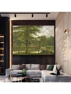 Limitless Design Jacob Van Ruisdael Ağaçlık Park Doğa Manzarası Kanvas Tablo Sanat Tablosu Klasik Ressam Tablosu