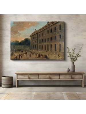 Limitless Design Hubert Robert Saray Avlusu Tarihi Mimari Kanvas Tablo Sanat Tablosu Klasik Ressam Tablosu