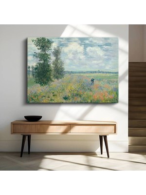 Limitless Design Claude Monet Gelincik Tarlası Çiçek Manzarası Kanvas Tablo Sanat Tablosu Klasik Ressam Tablosu