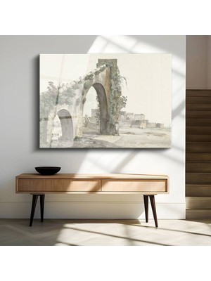 Limitless Design Luigi Mayer Antik Roma Kemeri Tarihi Yapı Cam Tablo Dijital Baskı Duvar Tablosu Dekor Tablo