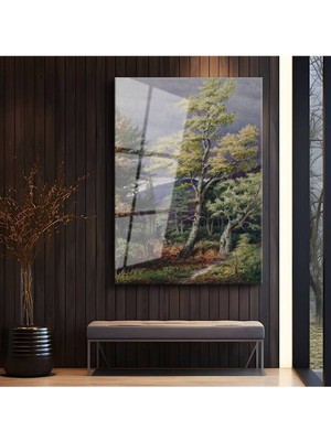 Limitless Design Thomas Cole Derin Orman Doğa Manzarası Cam Tablo Dijital Baskı Duvar Tablosu Dekor Tablo