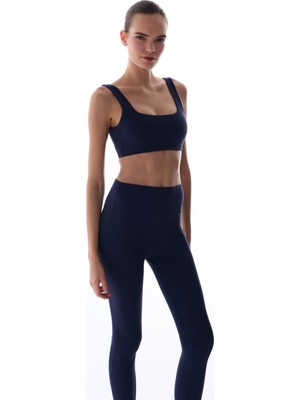 Penti Lacivert Cream Hafif Destek Kare Yaka Çıkarılabilir Pedli Spor Sütyeni