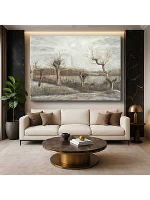 Limitless Design Vincent Van Gogh Kış Kar Manzarası Kanvas Tablo Sanat Tablosu Klasik Ressam Tablosu