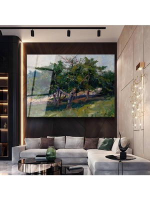 Limitless Design Edward Mitchell Bannister Ağaçlık Alan Doğa Manzarası Cam Tablo Dijital Baskı Duvar Tablosu