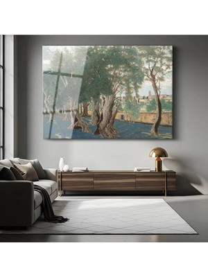 Limitless Design Henri Matisse Zeytin Ağaçları Doğa Manzarası Cam Tablo Dijital Baskı Duvar Tablosu Dekor Tablo