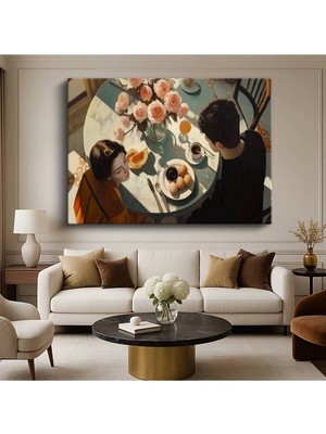 Limitless Design Francesca Strino Sabah Kahvaltısı Günlük Yaşam Resmi Kanvas Tablo Klasik Ressam Tablosu