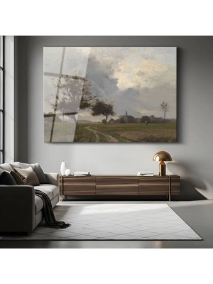 Limitless Design Jean-Baptiste-Camille Corot Kırsal Peyzaj Doğa Manzarası Cam Tablo Dijital Baskı Duvar Tablosu