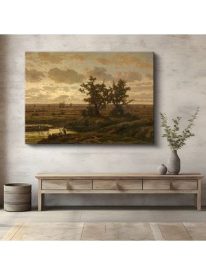 Limitless Design Théodore Rousseau Ova Kırsal Manzara Kanvas Tablo Sanat Tablosu Klasik Ressam Tablosu