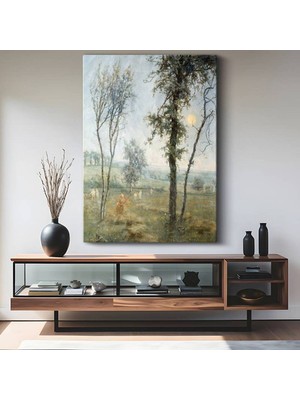 Limitless Design Jean-Baptiste-Camille Corot Sabah Işığı Manzara Kanvas Tablo Sanat Tablosu Klasik Ressam Tablosu