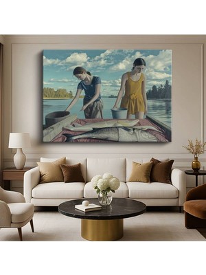 Limitless Design Alex Colville Balık Teknesi Deniz Resmi Kanvas Tablo Sanat Tablosu Klasik Ressam Tablosu