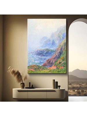 Limitless Design Claude Monet Sisli Kıyı Deniz Manzarası Kanvas Tablo Sanat Tablosu Klasik Ressam Tablosu